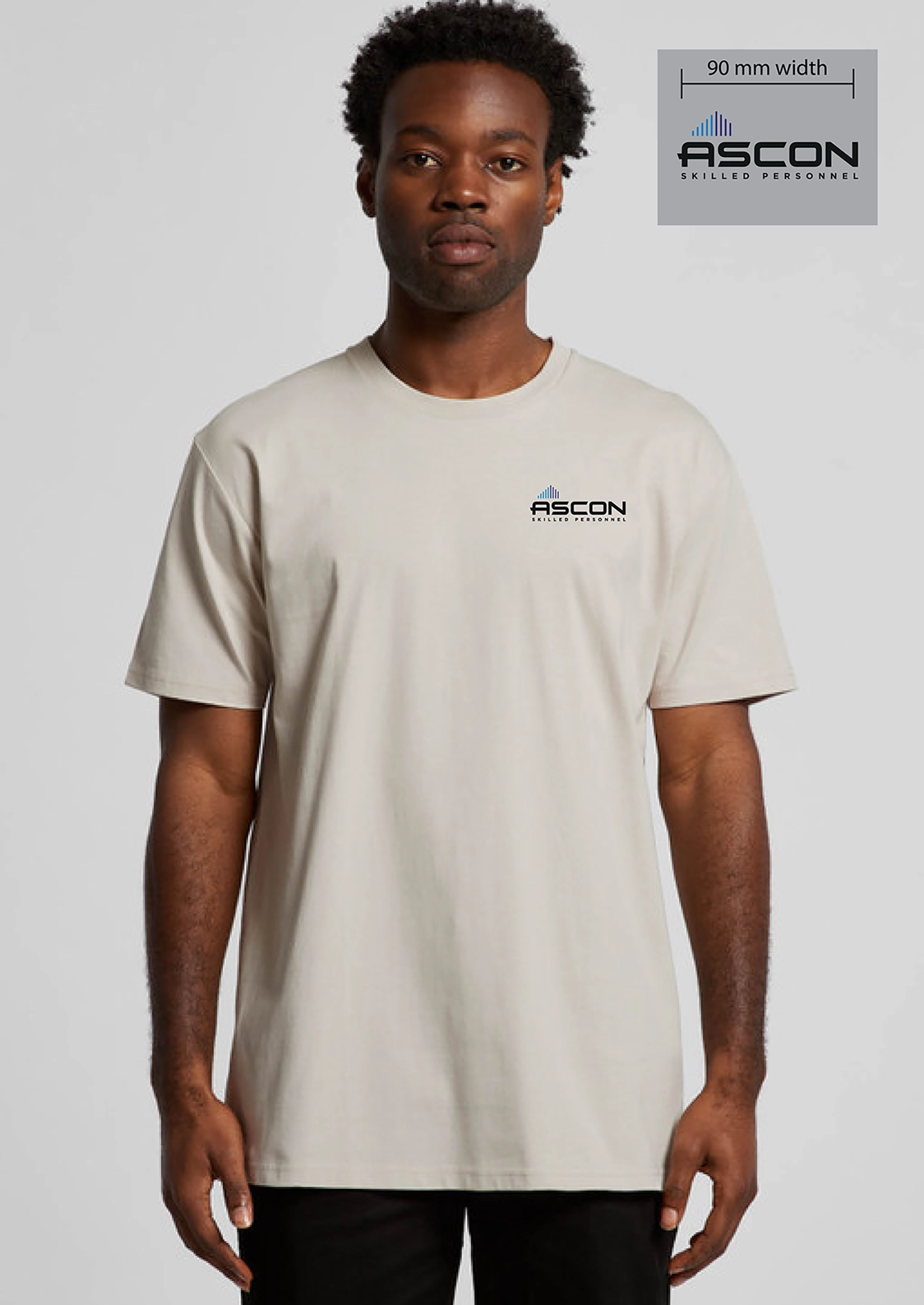 AS Colour Staple Tee + Front Logo Print - 5001-BRF